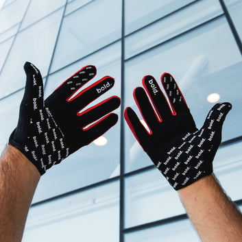bold. AIRFORCE MX GLOVES - Red