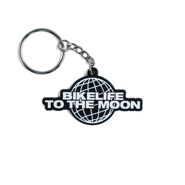 Bikelife To The Moon Rubber Keychain