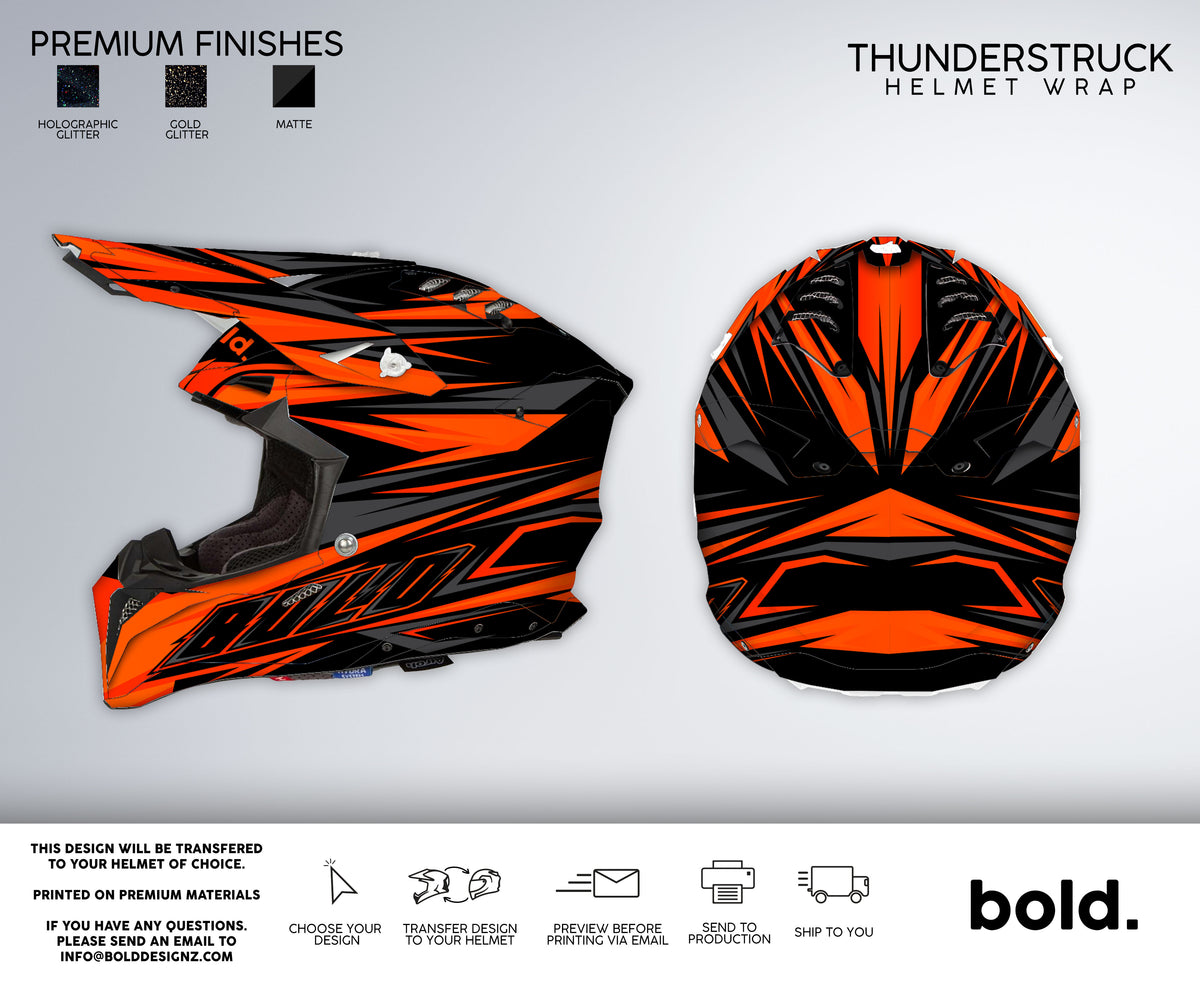 THUNDERSTRUCK Helmet Wrap Bolddesignz
