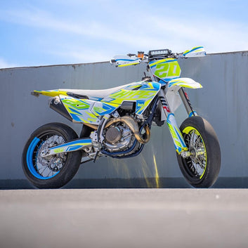 Spokeless 50/50 Supermoto Wheel Graphics - 2 Color Wheel Wrap