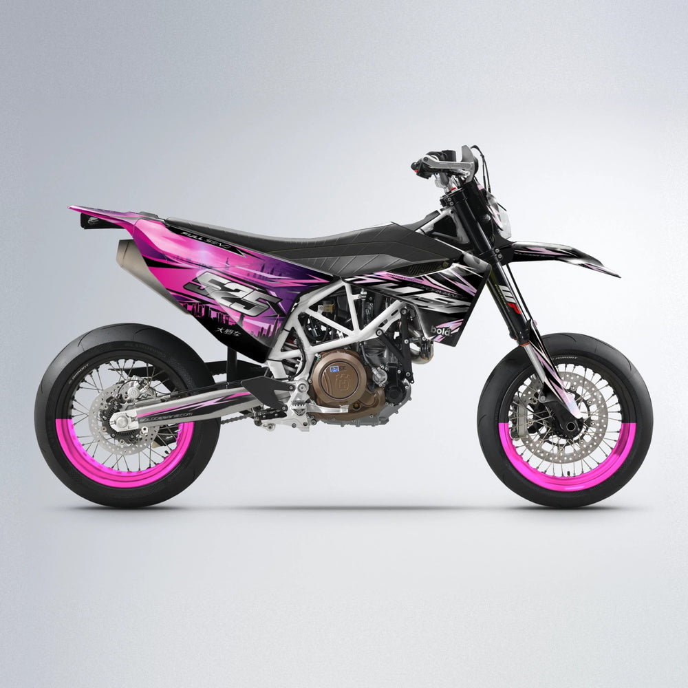 ADVANCE Husqvarna 701 supermoto graphics kit in Flamingo