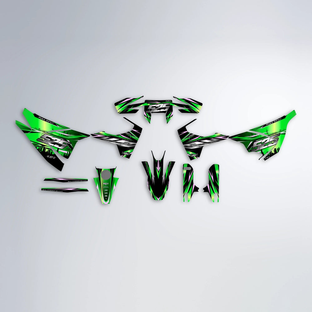 ADVANCE Husqvarna 701 graphics kit parts layout in Green