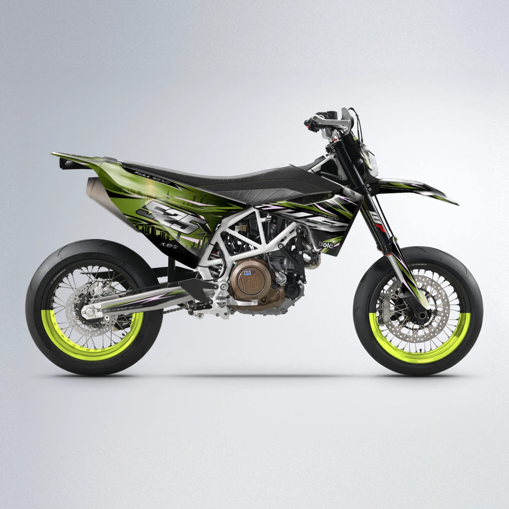 ADVANCE Husqvarna 701 supermoto graphics kit in Olive