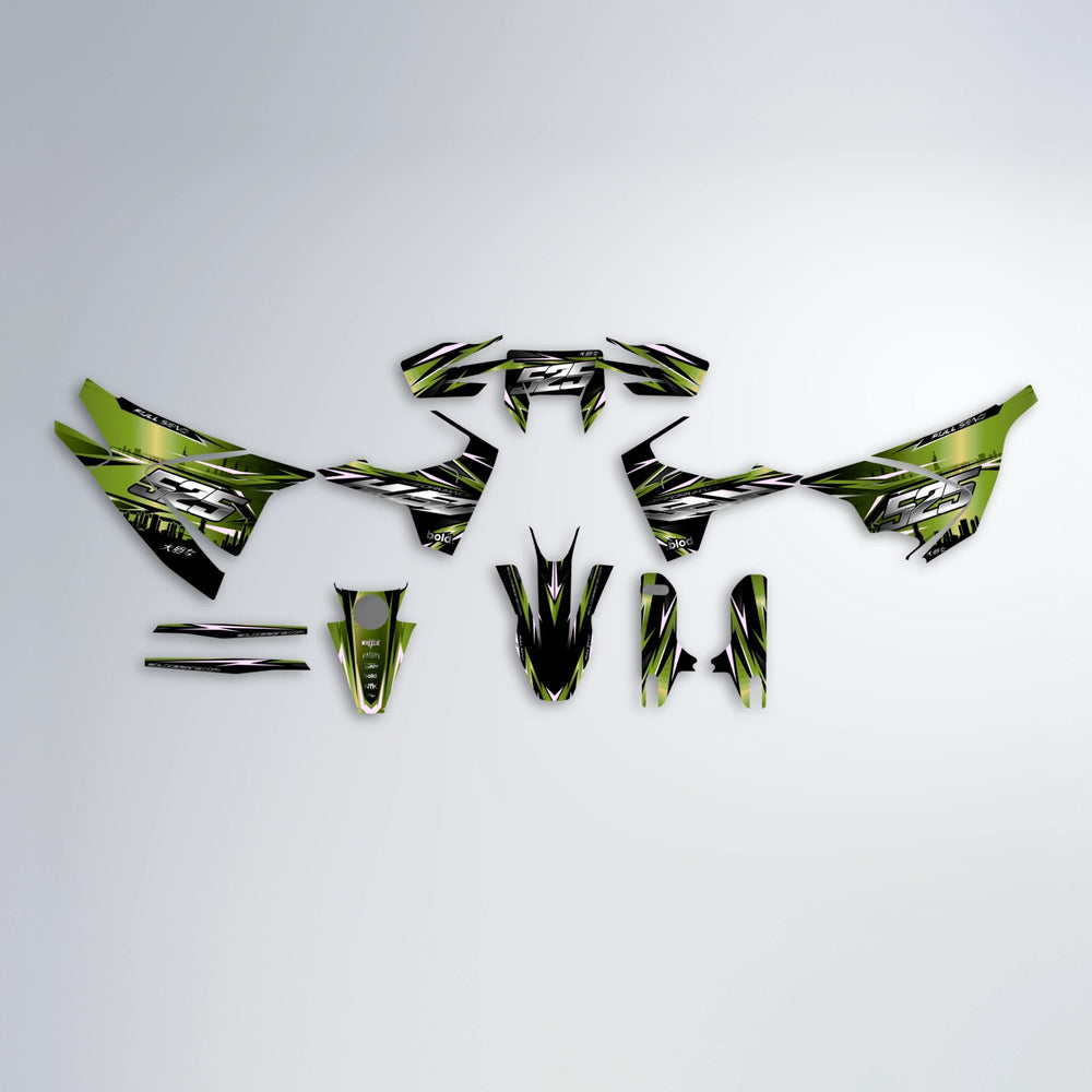 ADVANCE Husqvarna 701 graphics kit parts layout in Olive