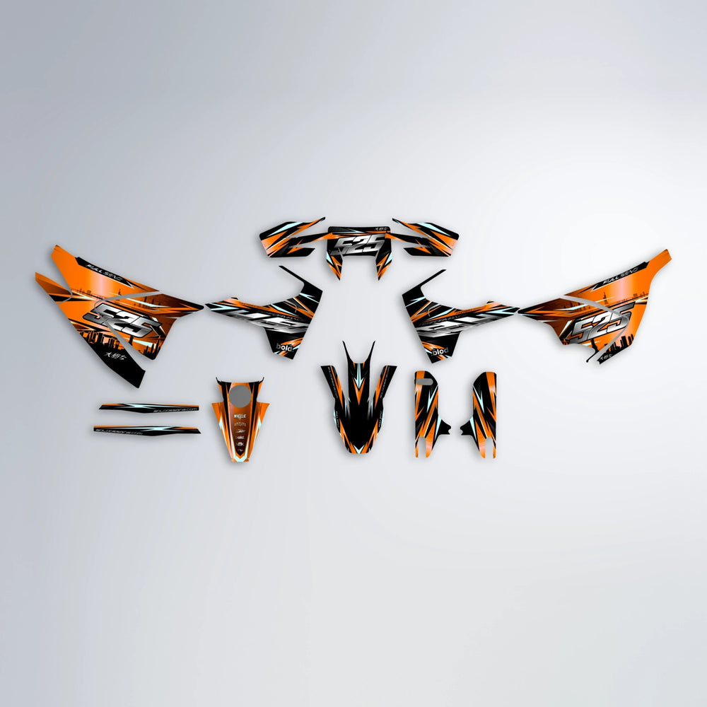 ADVANCE Husqvarna 701 graphics kit parts layout in Orange