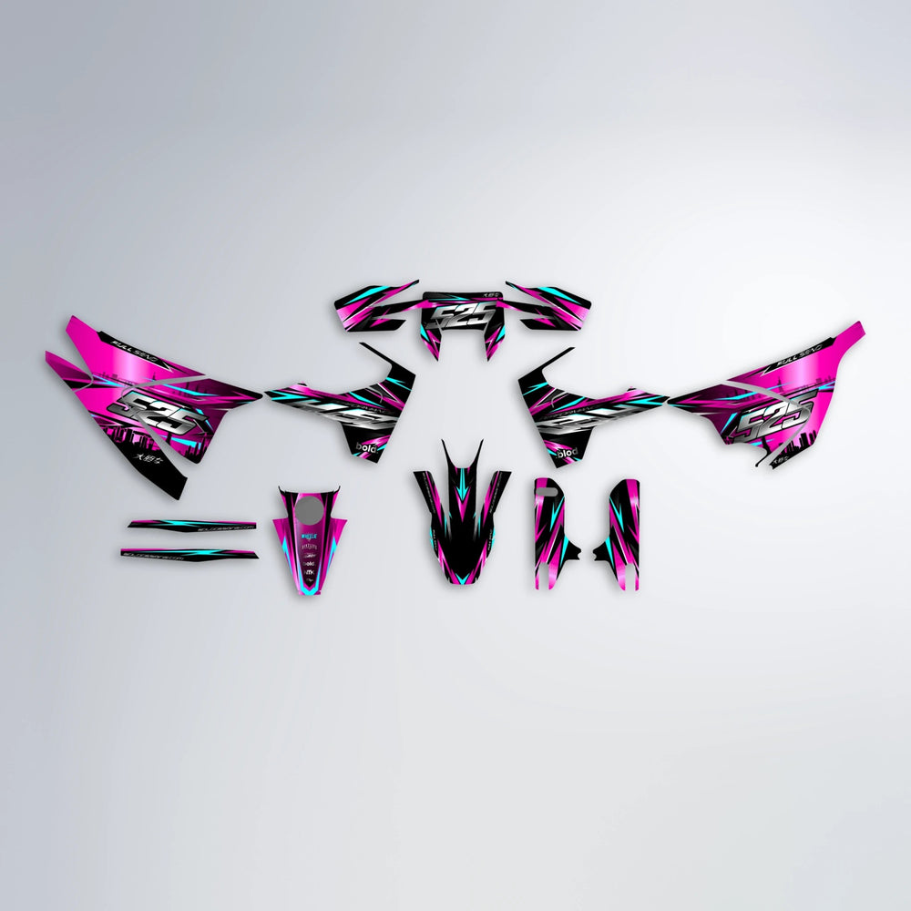 ADVANCE Husqvarna 701 graphics kit parts layout in Pink