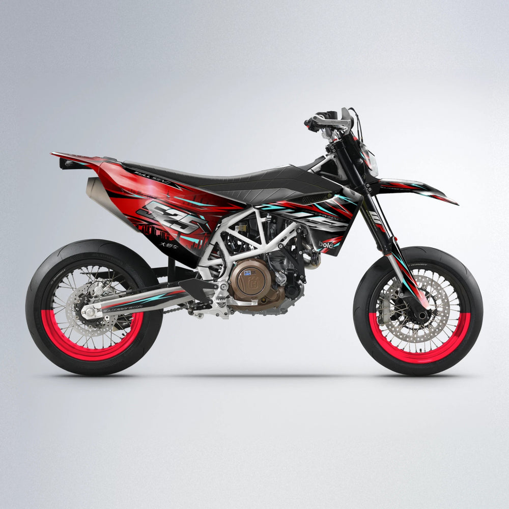 ADVANCE Husqvarna 701 supermoto graphics kit in Red