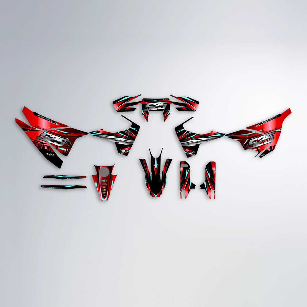 ADVANCE Husqvarna 701 graphics kit parts layout in Red