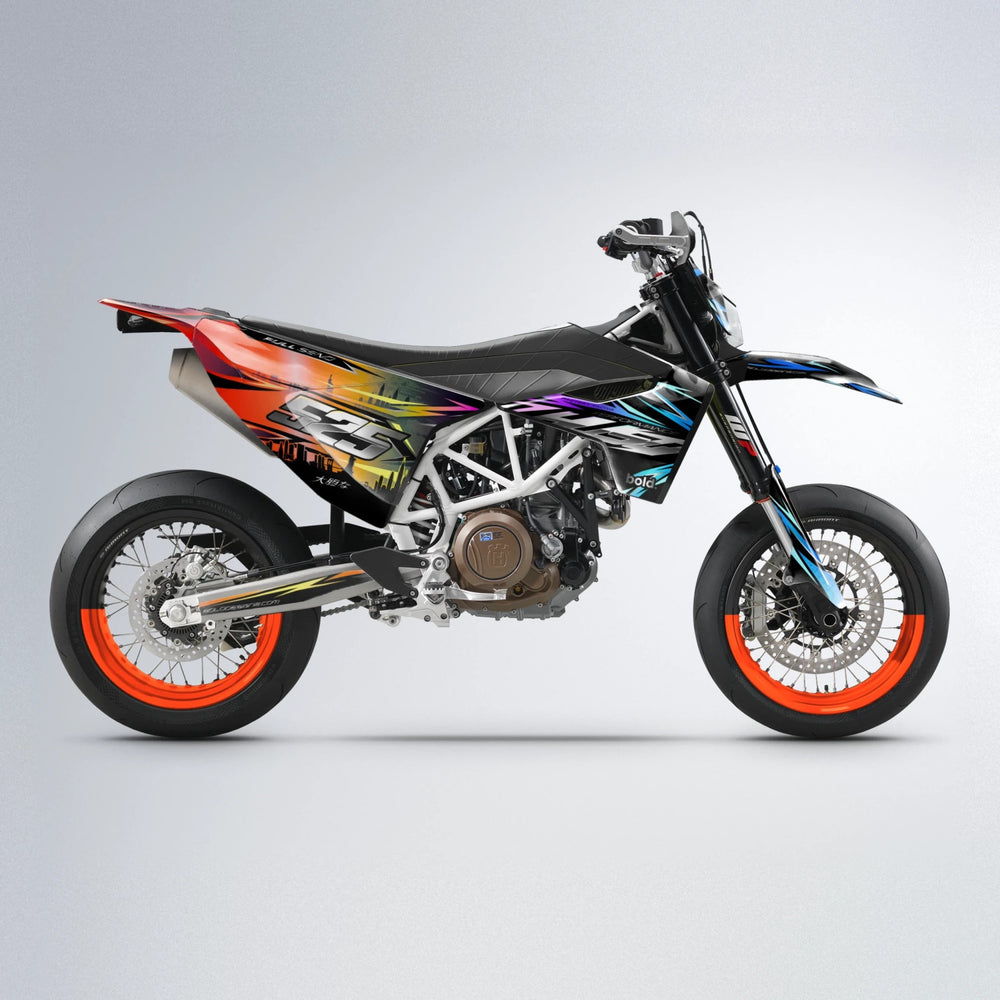 ADVANCE Husqvarna 701 supermoto graphics kit in Sunset Fade