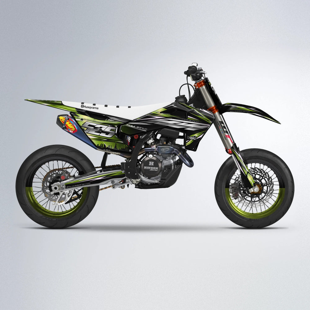 ADVANCE Husqvarna FE/TE supermoto graphics kit in Olive