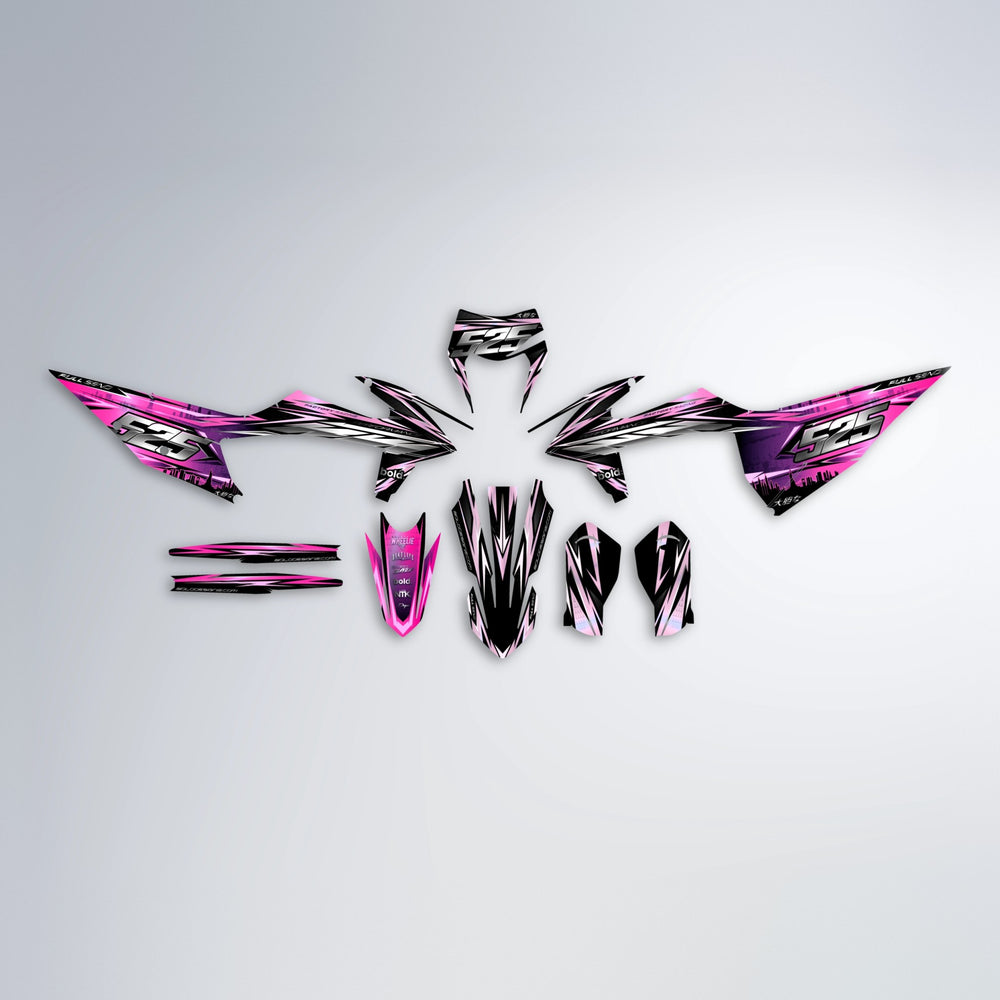 ADVANCE graphics kit parts layout in Flamingo