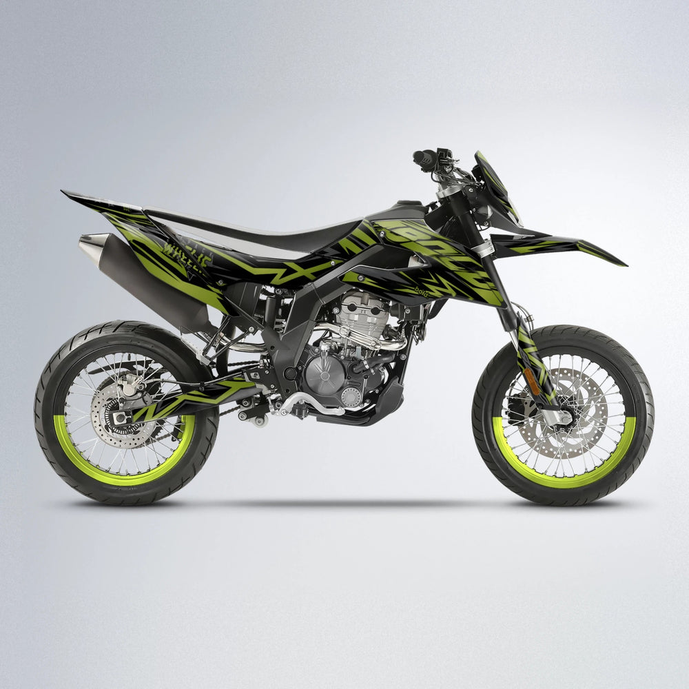 ANXIETY Aprilia SX 125 supermoto graphics kit in Olive