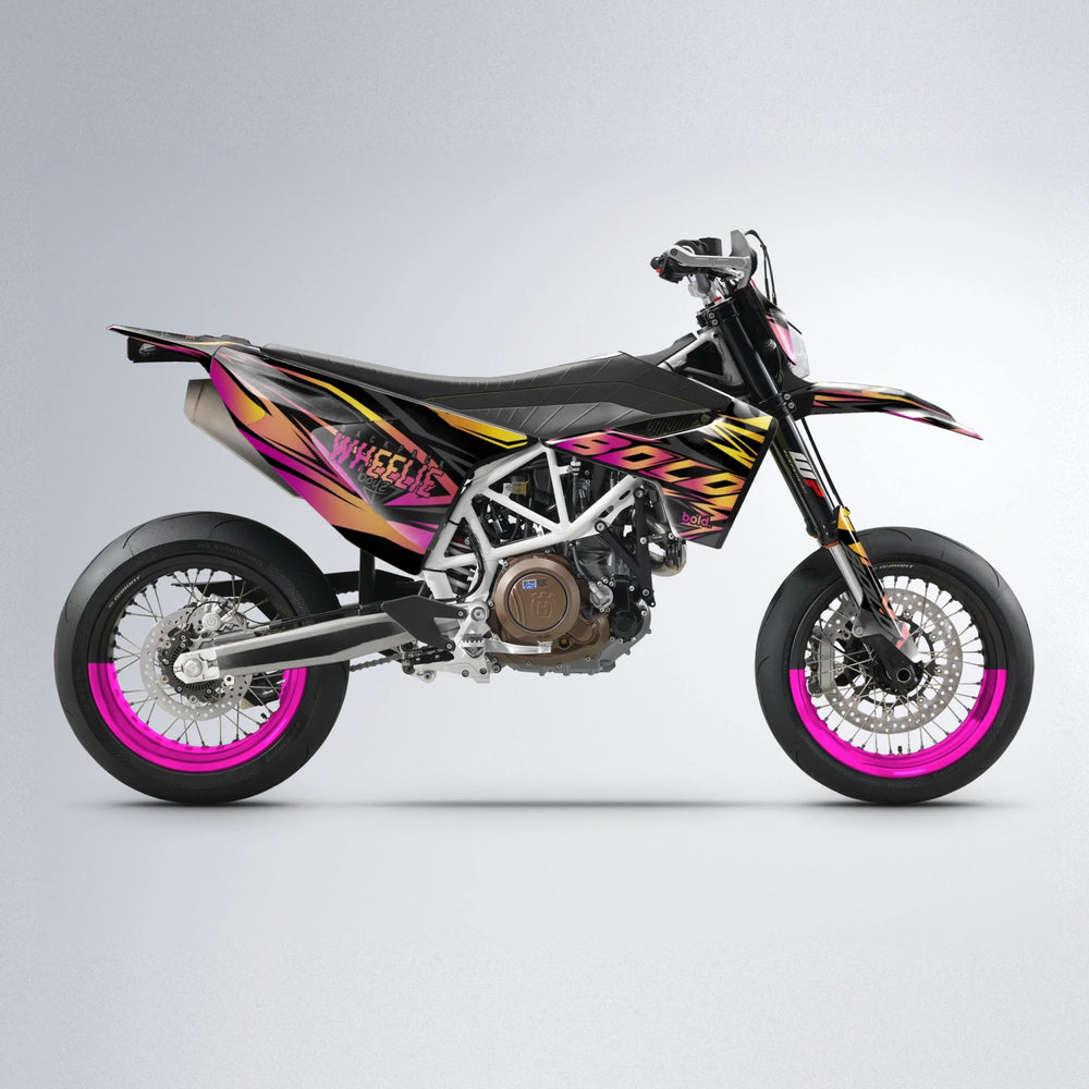 ANXIETY Husqvarna 701 supermoto graphics kit in Pink & Yellow
