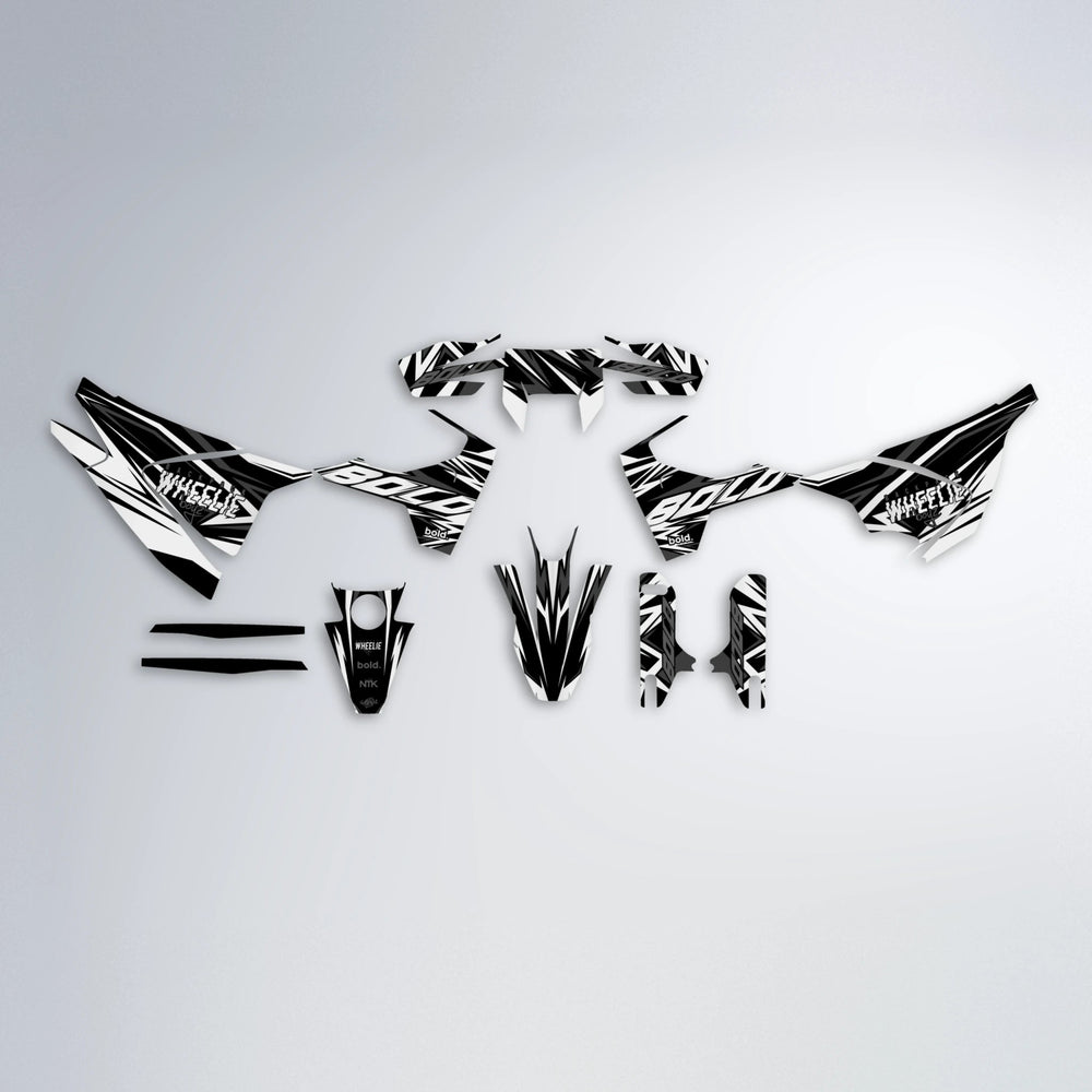 ANXIETY Husqvarna 701 graphics kit parts layout in White