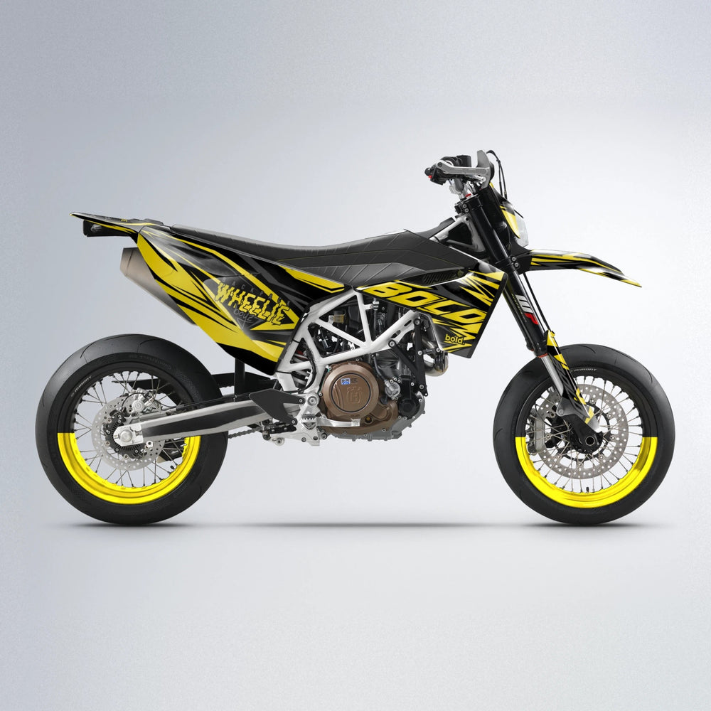 ANXIETY Husqvarna 701 supermoto graphics kit in Yellow