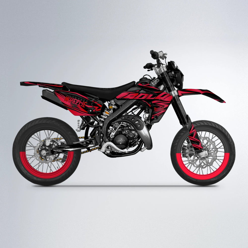 ANXIETY Rieju MRT supermoto graphics kit in Red