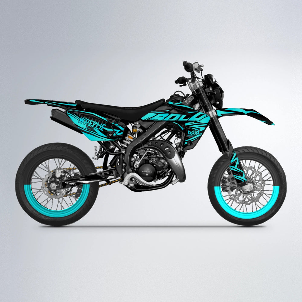 ANXIETY Rieju MRT supermoto graphics kit in Teal