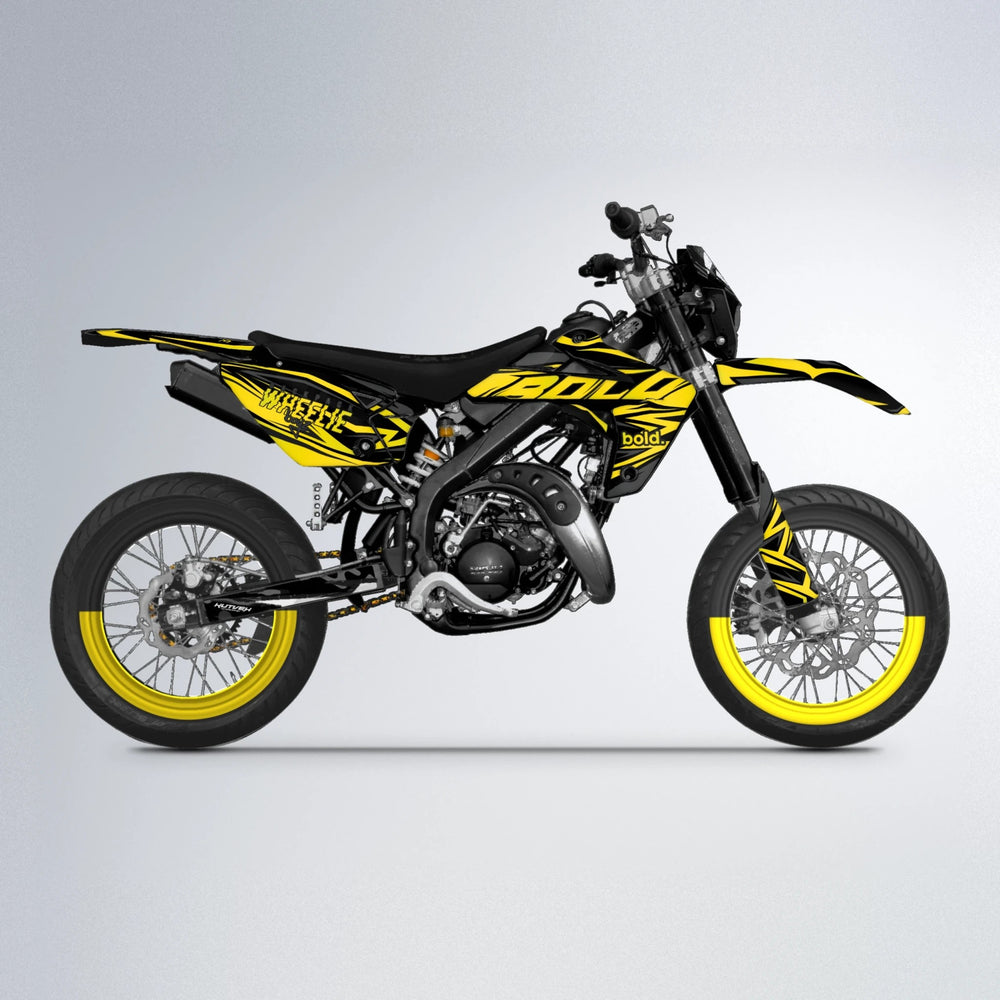 ANXIETY Rieju MRT supermoto graphics kit in Yellow