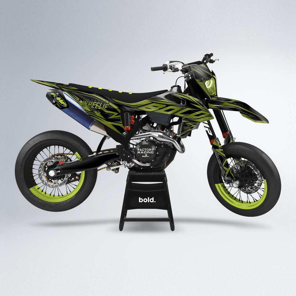 ANXIETY supermoto graphics kit in Olive