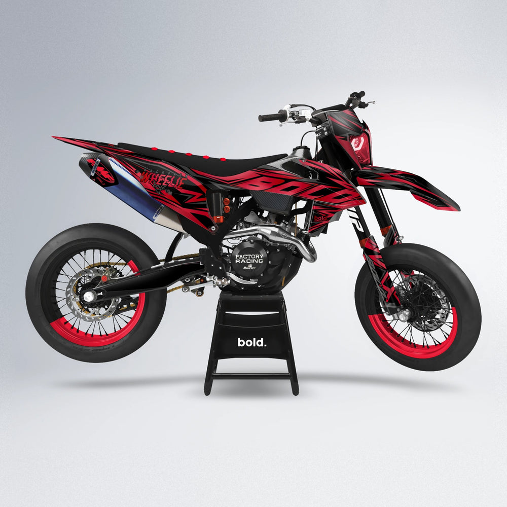 ANXIETY supermoto graphics kit in Red