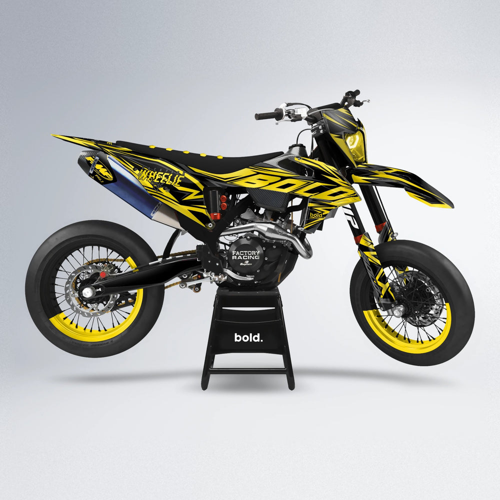 ANXIETY supermoto graphics kit in Yellow