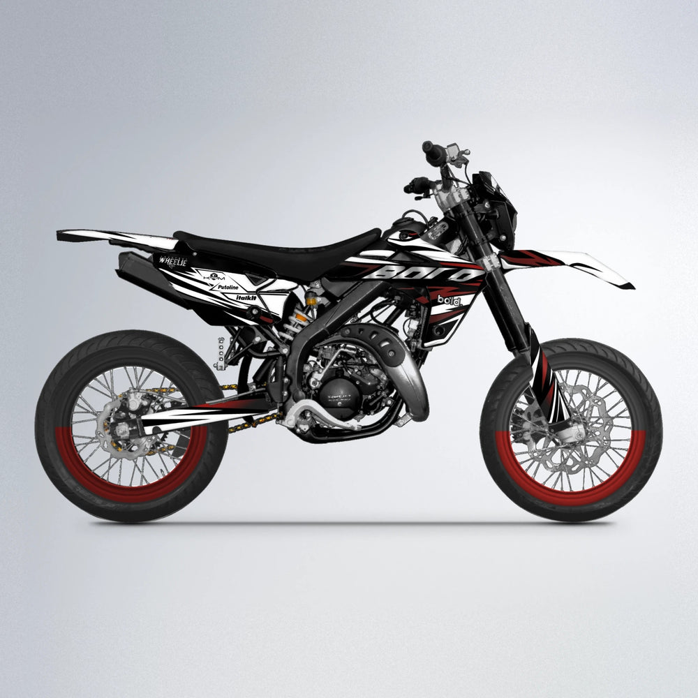 ARCTIC Rieju MRT supermoto graphics kit in Black & Red