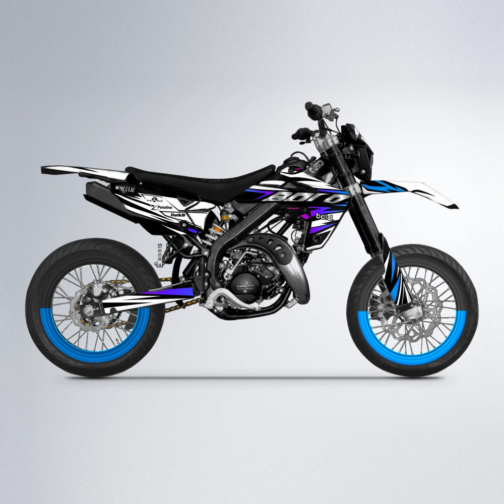 ARCTIC Rieju MRT supermoto graphics kit in Blue Purple Fade