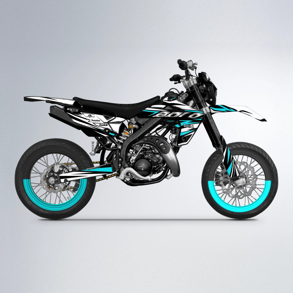 ARCTIC Rieju MRT supermoto graphics kit in Teal