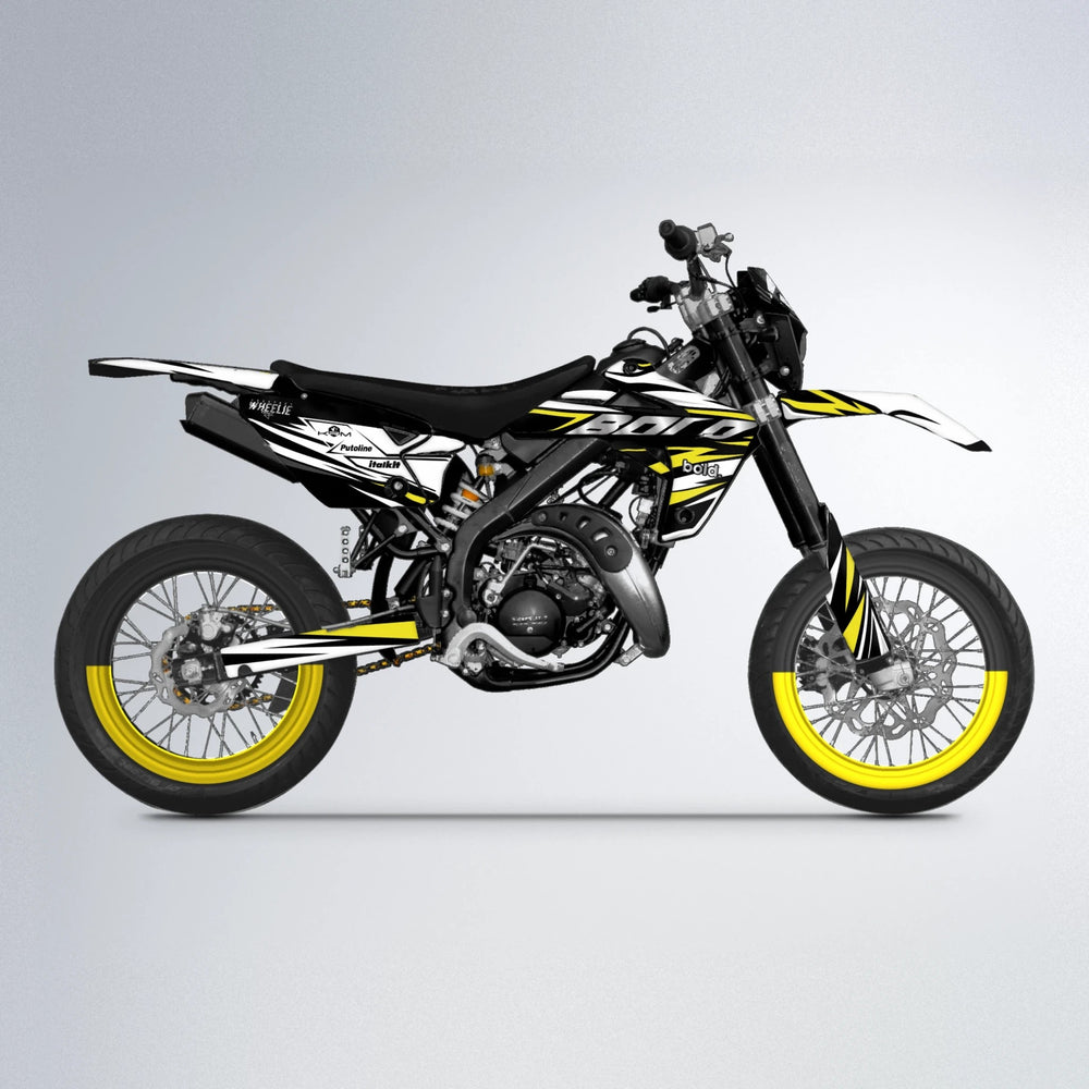 ARCTIC Rieju MRT supermoto graphics kit in Yellow