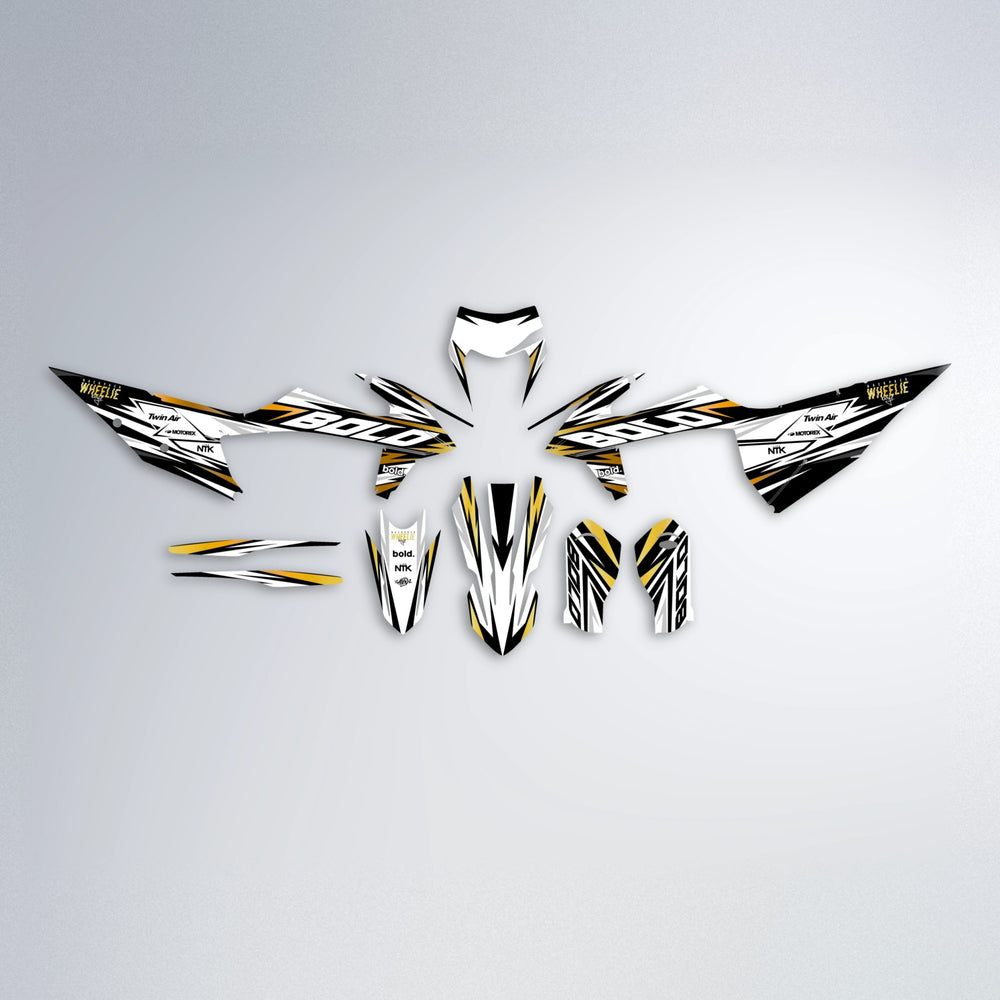 ARCTIC graphics kit parts layout in Gold Chrome
