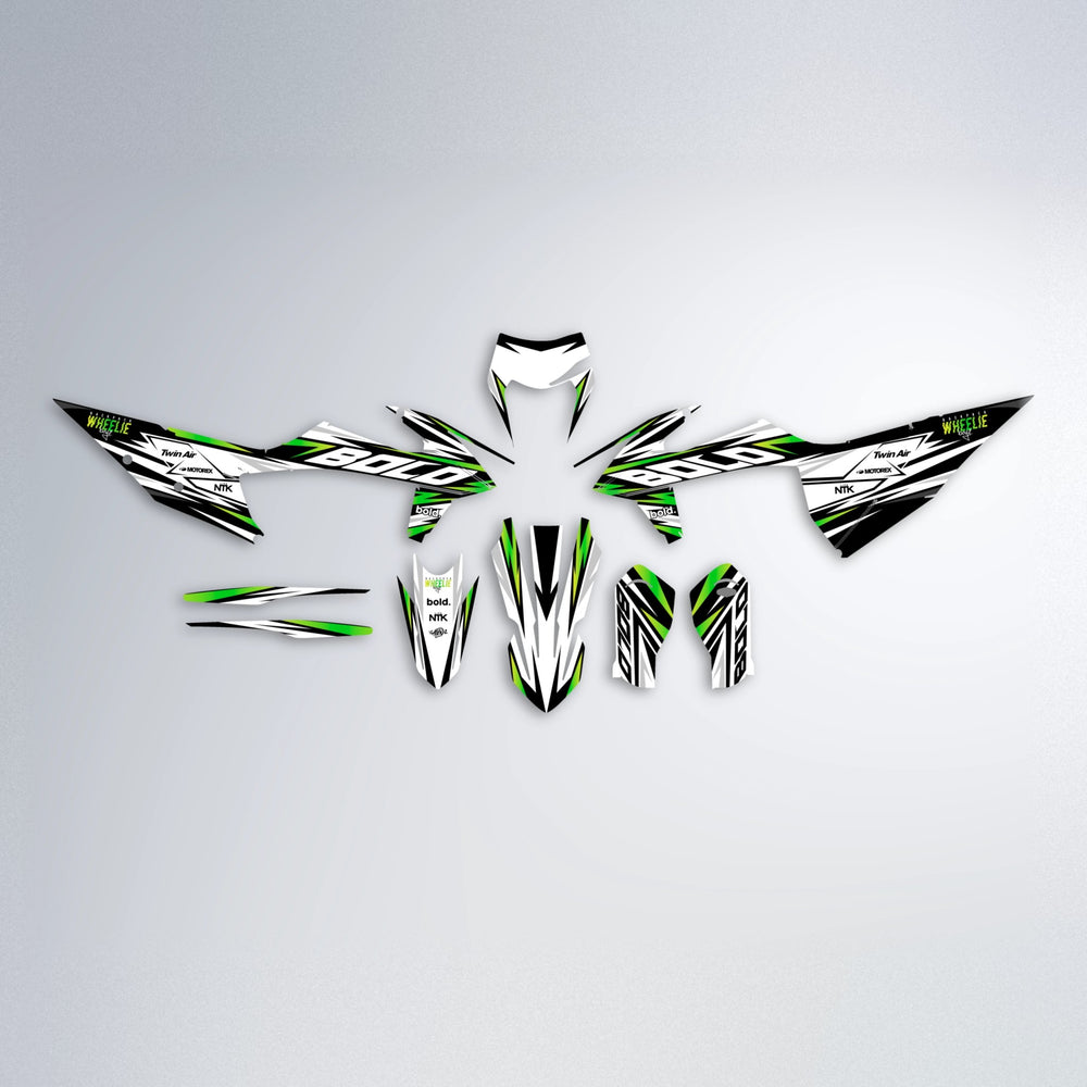 ARCTIC graphics kit parts layout in Green