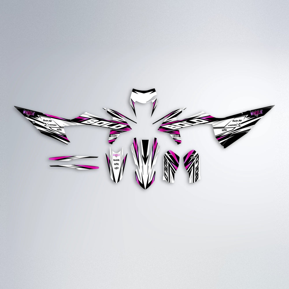 ARCTIC graphics kit parts layout in Pink