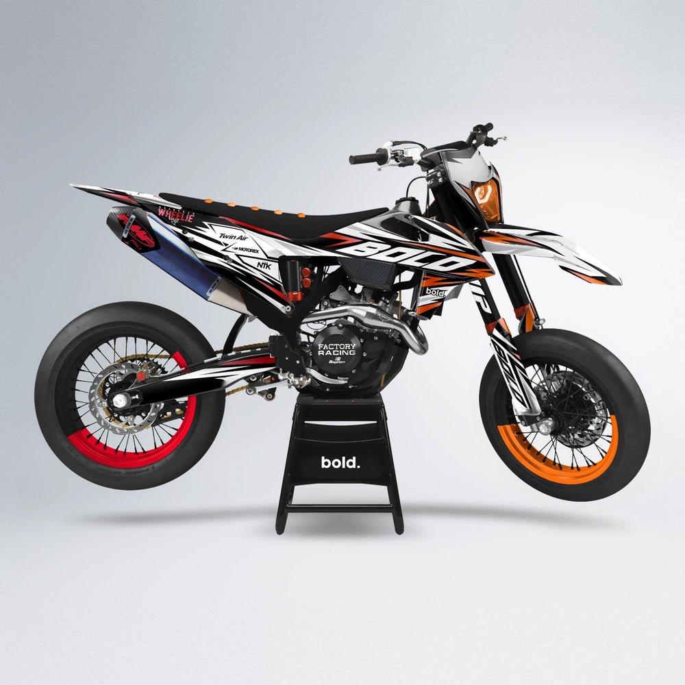 ARCTIC supermoto graphics kit in Red & Orange