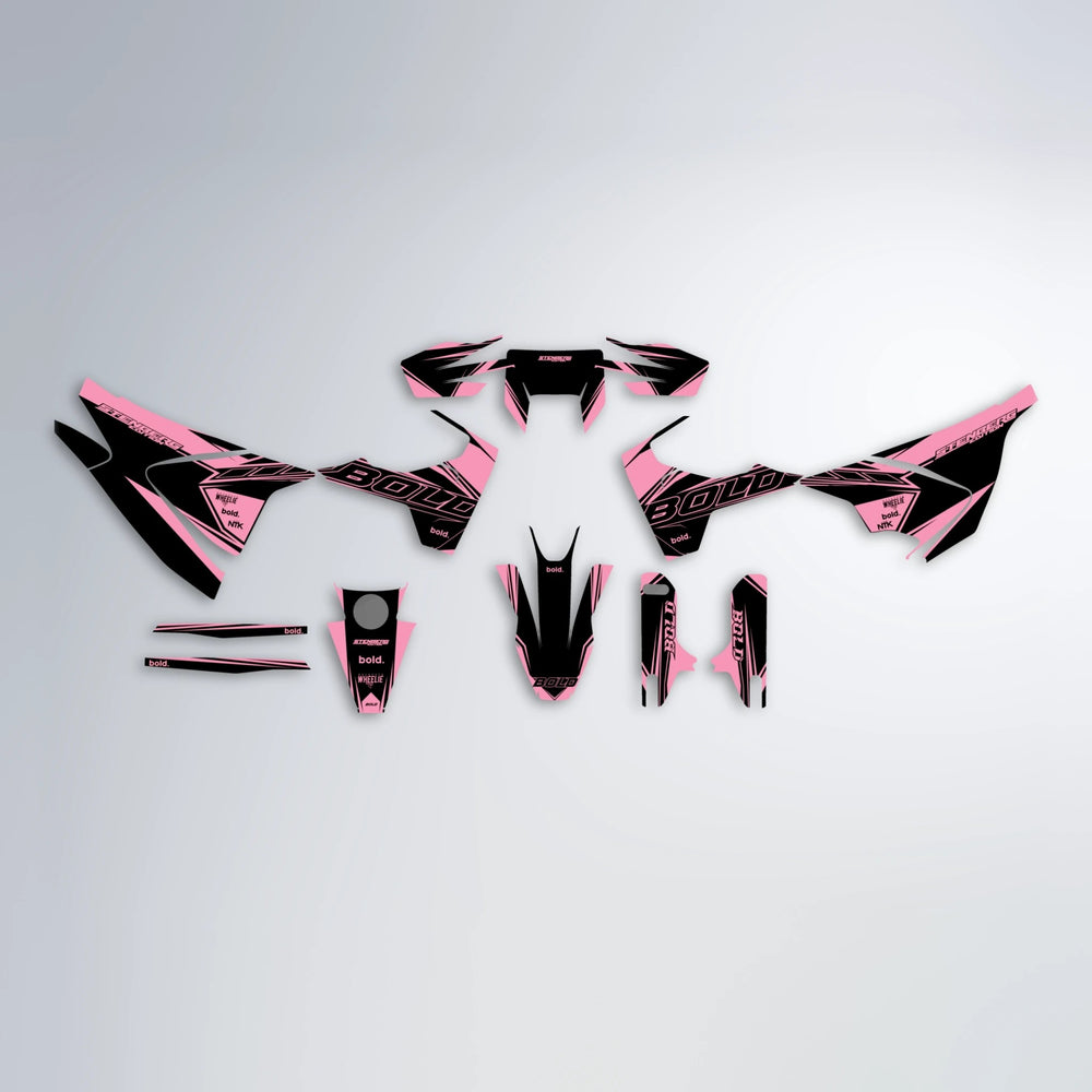 ARTTU STENBERG Husqvarna 701 graphics kit parts layout in Sakura Pink