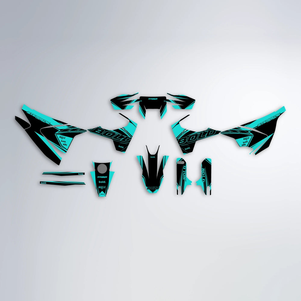 ARTTU STENBERG Husqvarna 701 graphics kit parts layout in Teal