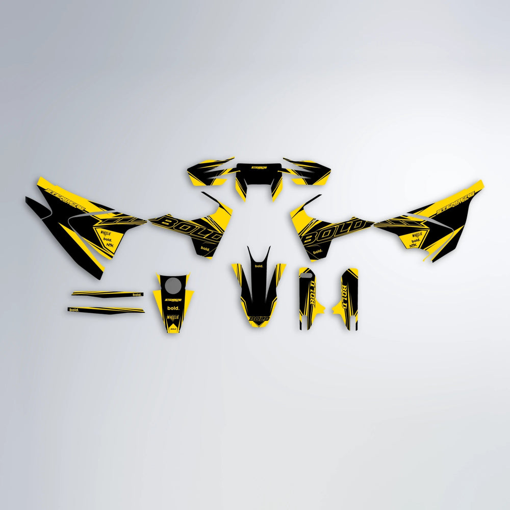 ARTTU STENBERG Husqvarna 701 graphics kit parts layout in Yellow