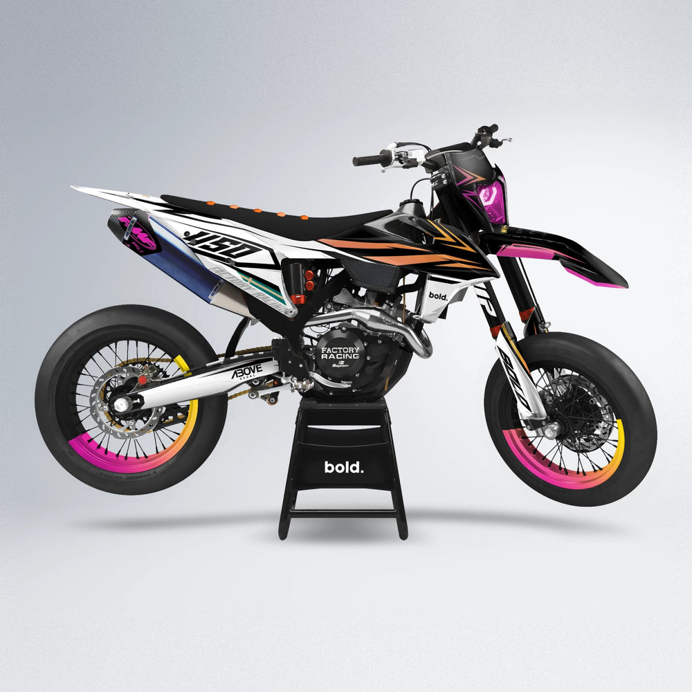 ASCEND supermoto graphics kit in Pink & Yellow