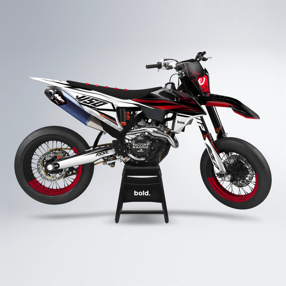 ASCEND supermoto graphics kit in Red Chrome