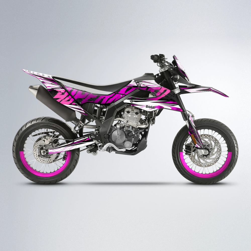 BENJIS Aprilia SX 125 supermoto graphics kit in Pink
