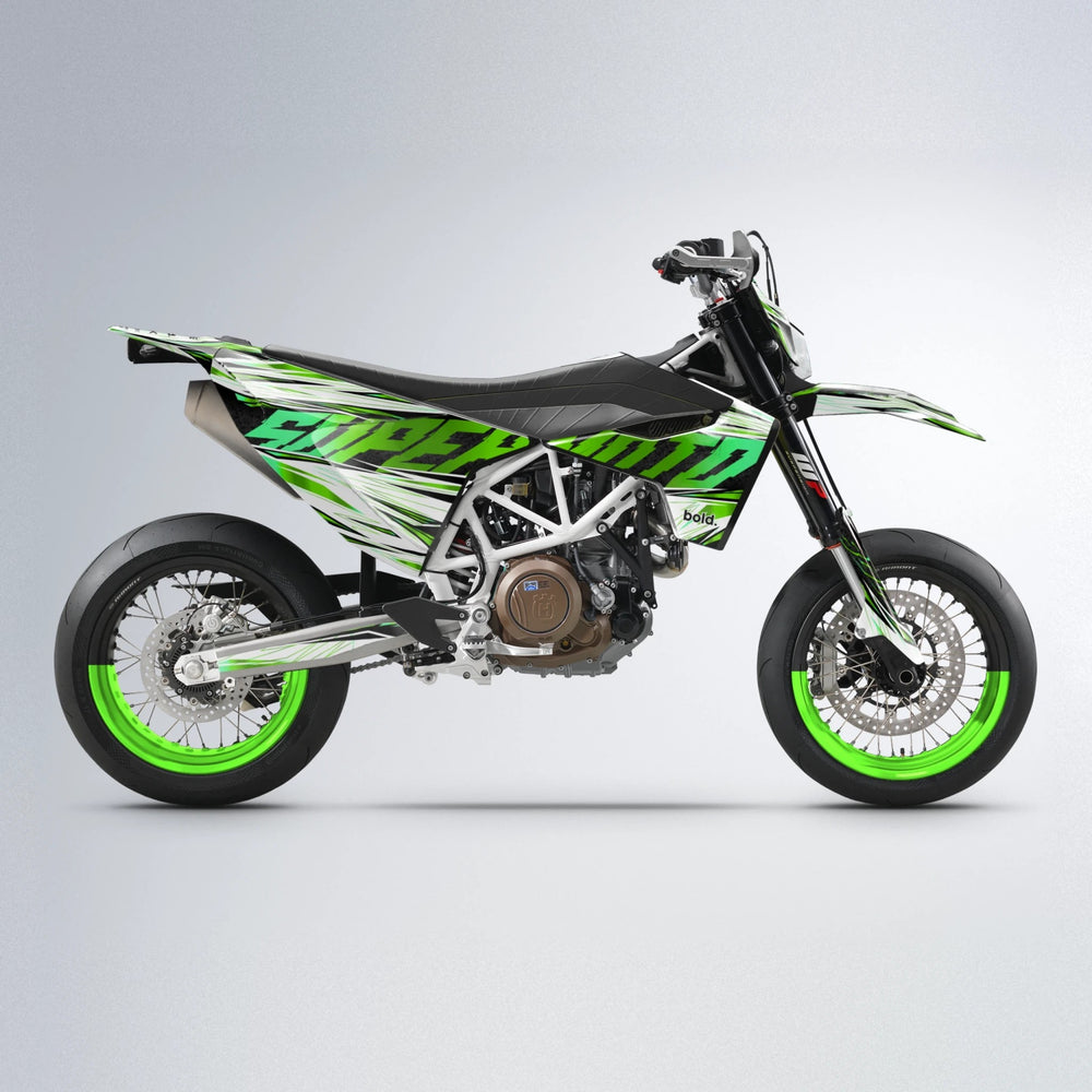BENJIS Husqvarna 701 supermoto graphics kit in Green