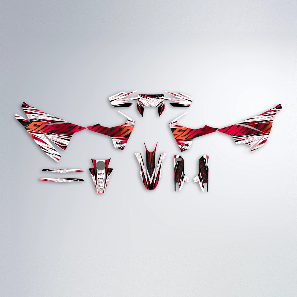 BENJIS Husqvarna 701 graphics kit parts layout in Red