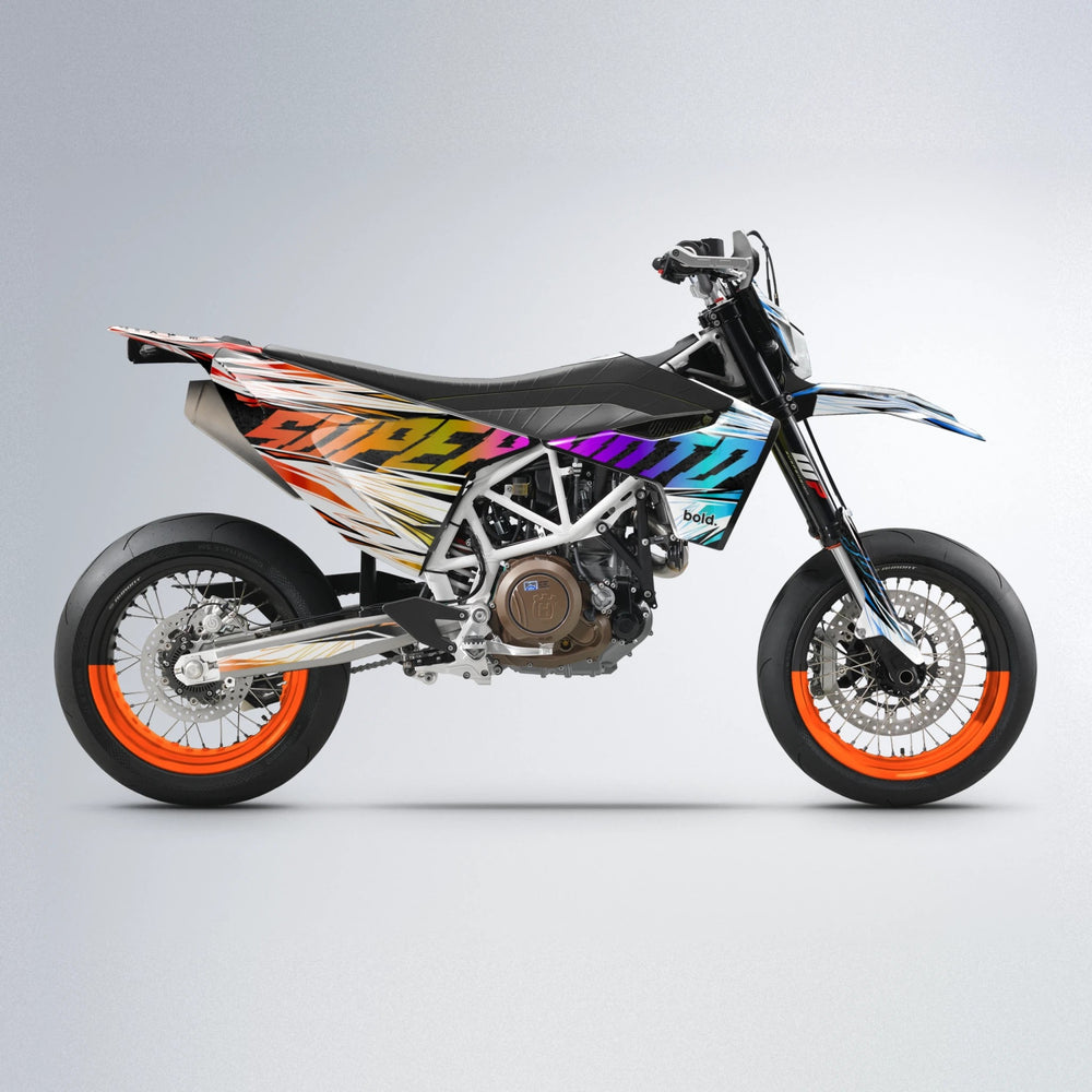 BENJIS Husqvarna 701 supermoto graphics kit in Sunset Fade