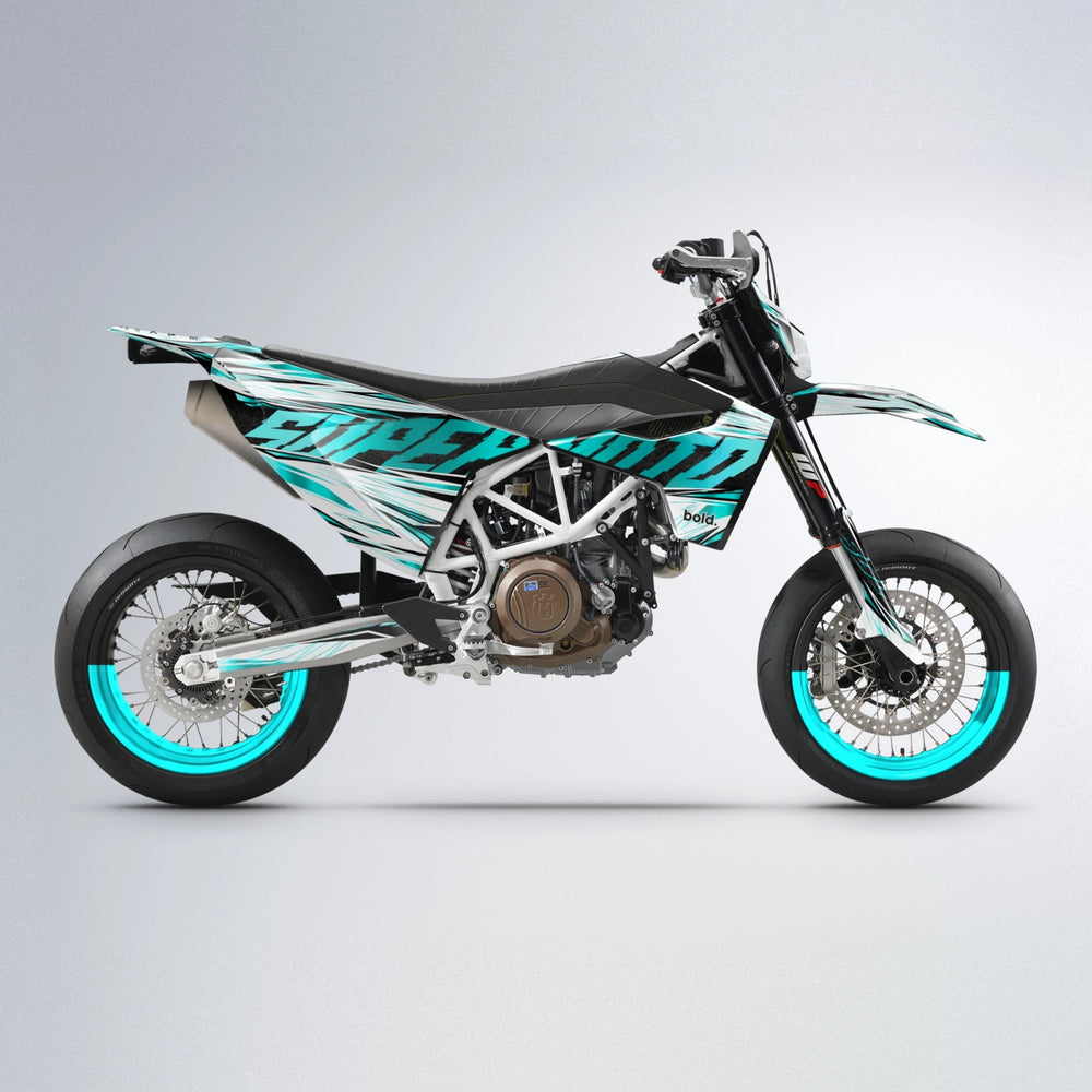 BENJIS Husqvarna 701 supermoto graphics kit in Teal