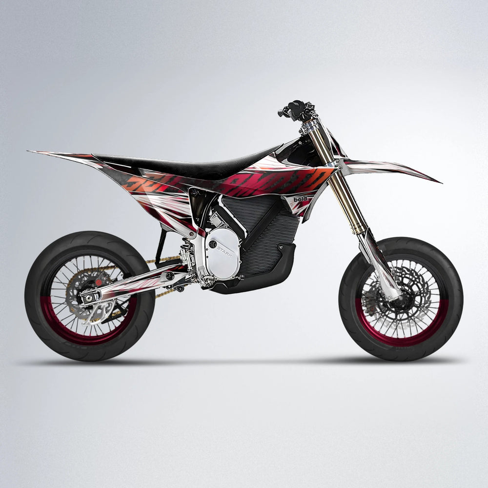 BENJIS Stark Varg SM supermoto graphics kit in Black & Red