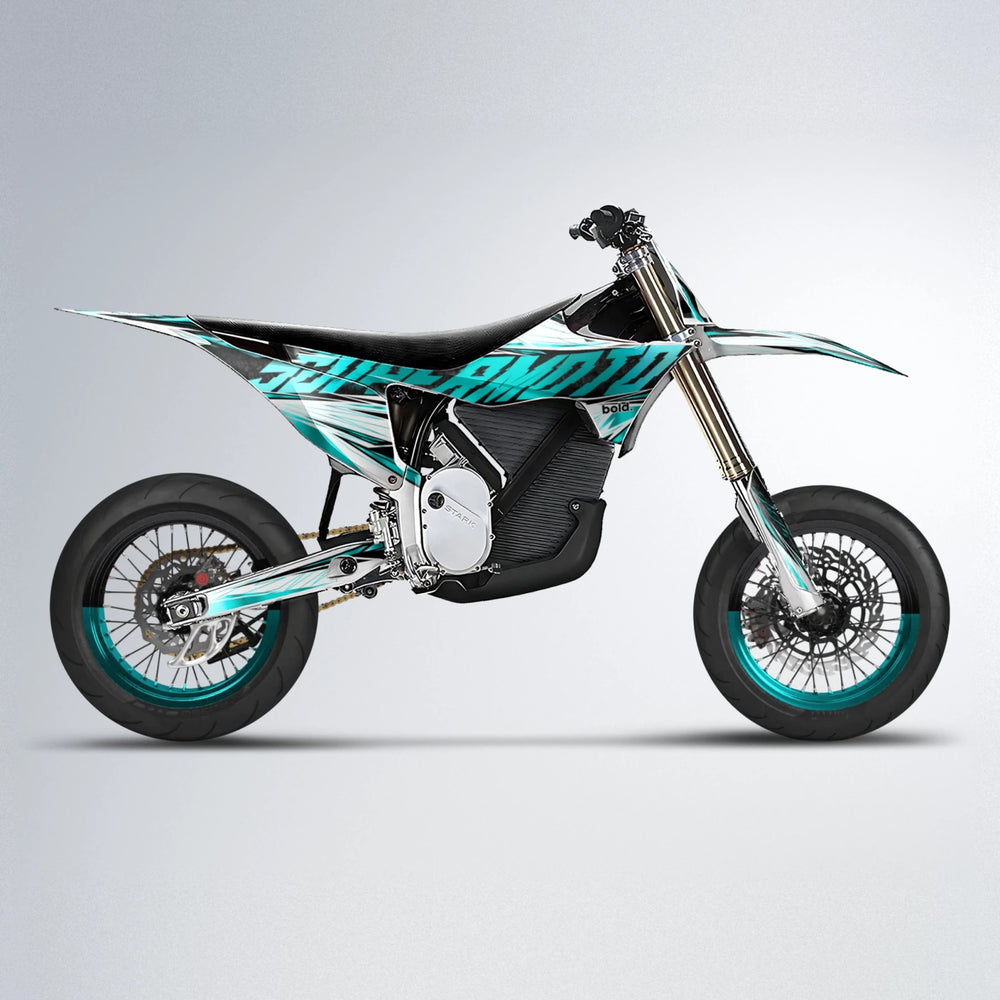 BENJIS Stark Varg SM supermoto graphics kit in Teal
