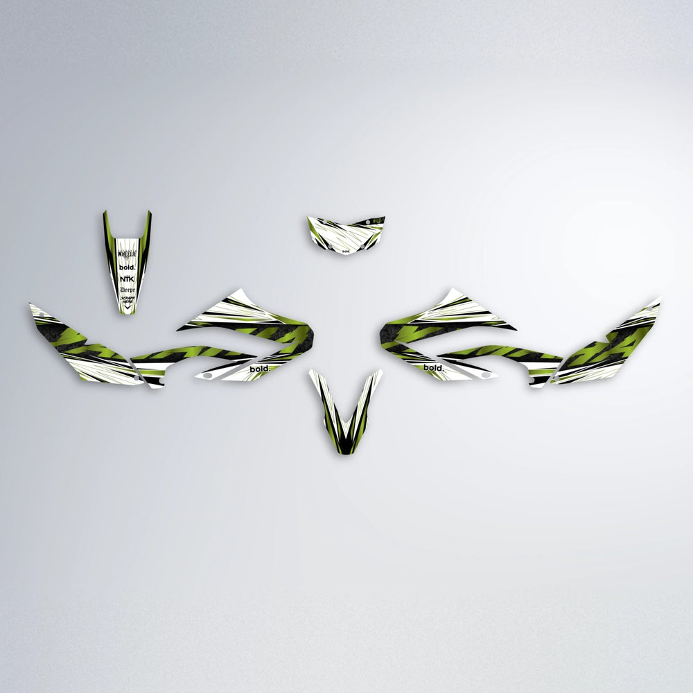 BENJIS Yamaha WR 125X graphics kit parts layout in Olive
