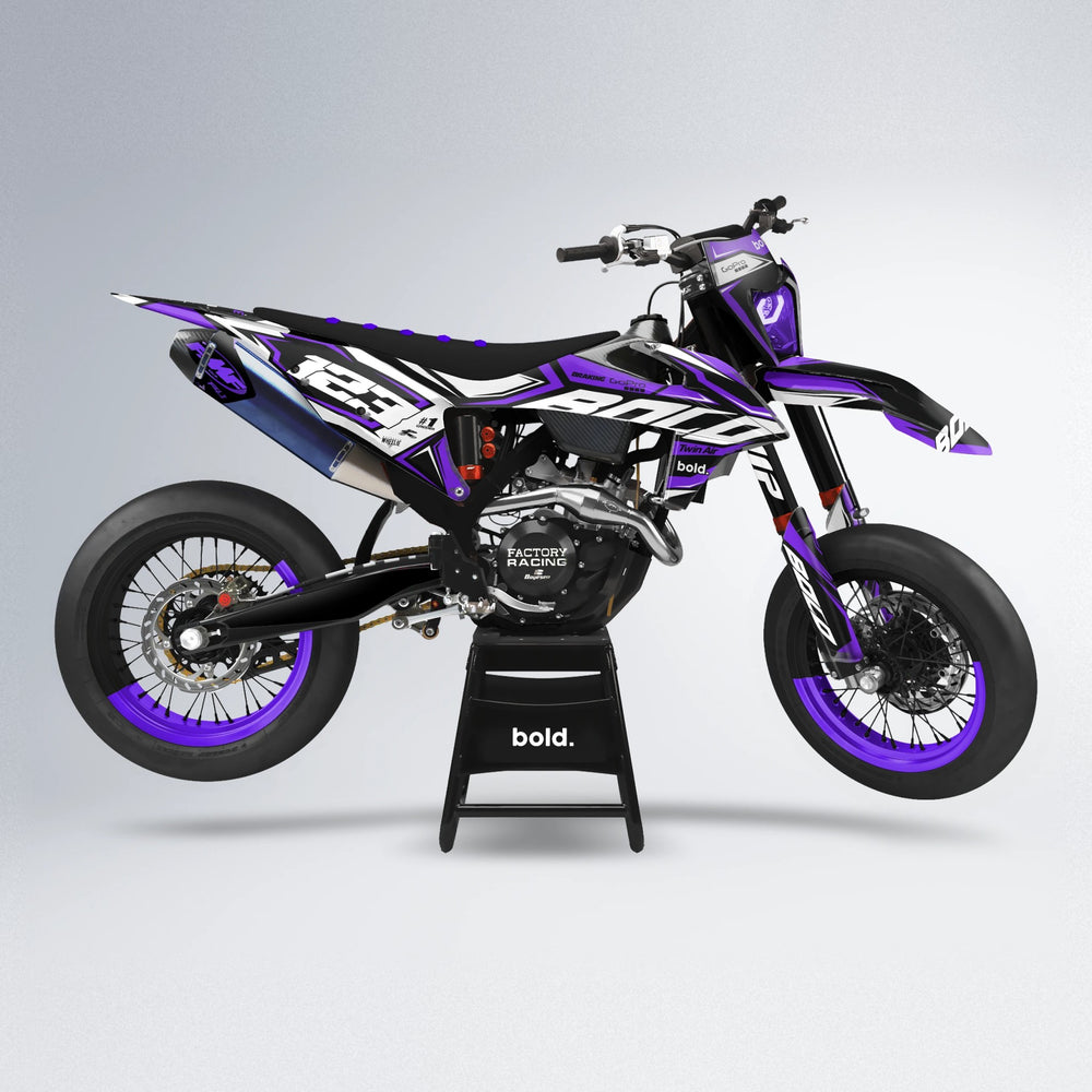 BIONIC supermoto graphics kit in Purple