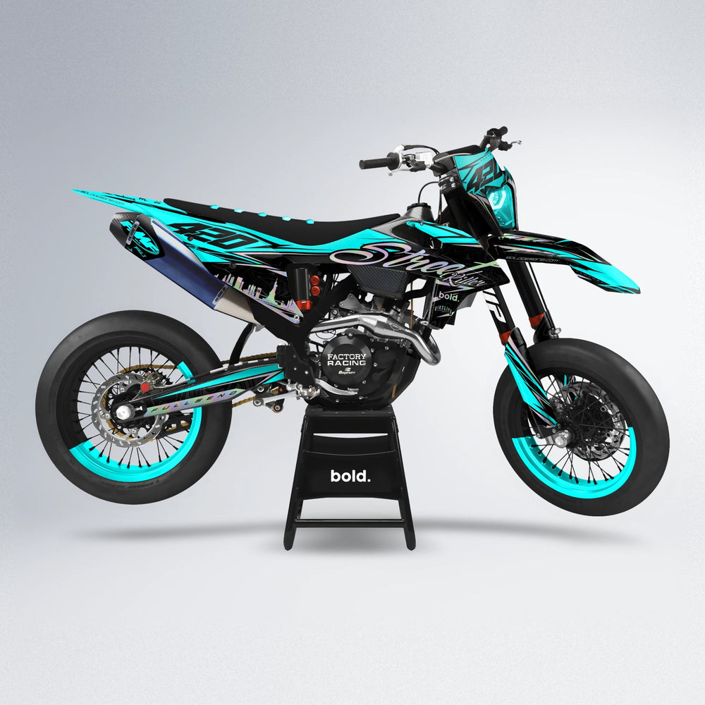 BLAZE supermoto graphics kit in Custom Colour