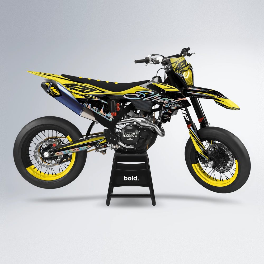 BLAZE supermoto graphics kit in Yellow