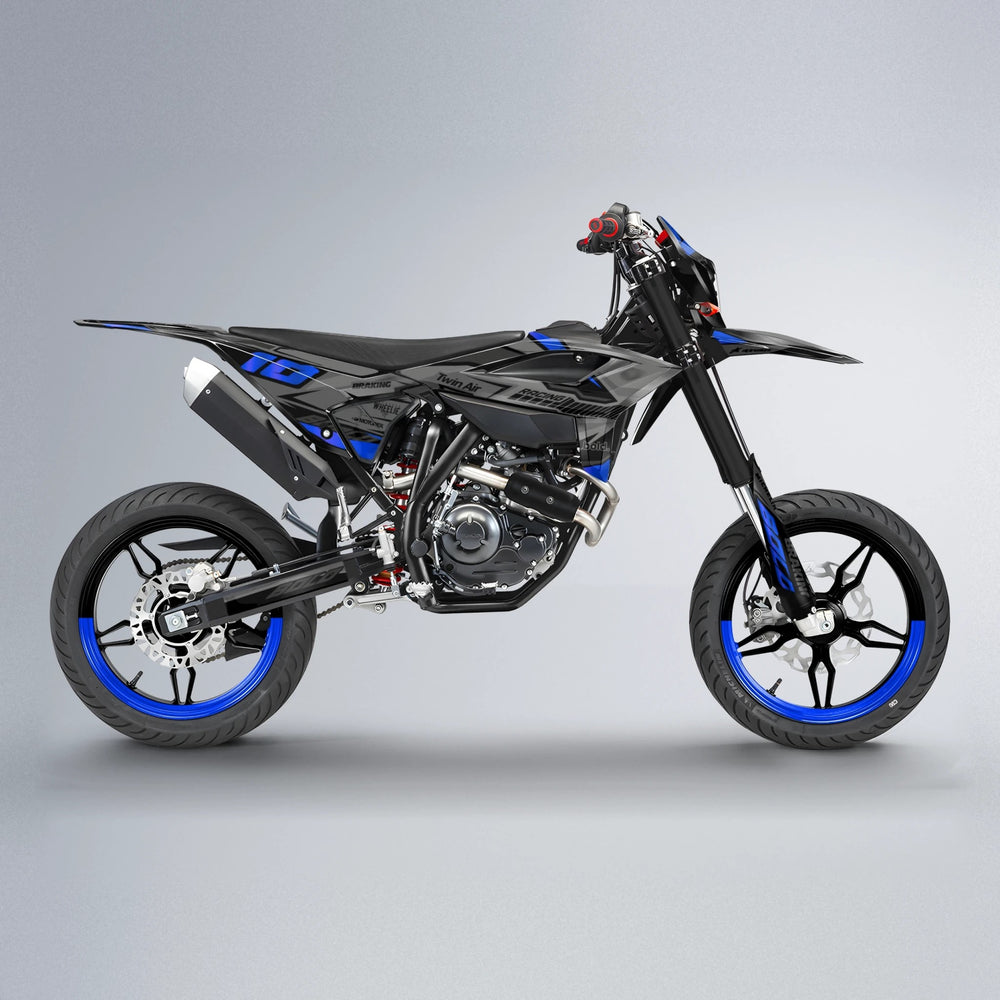BRANDER Beta supermoto graphics kit in Blue